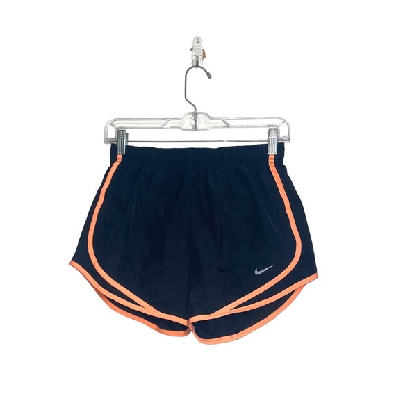 Nike Tempo Shorts Dri-fit Athletic Lined Black & Neon Orange Small Women’s - Picture 1 of 10